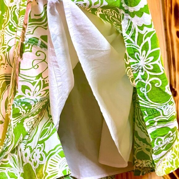 EUC Floral Boho Skirt Grn White 18 - Picture 5 of 9